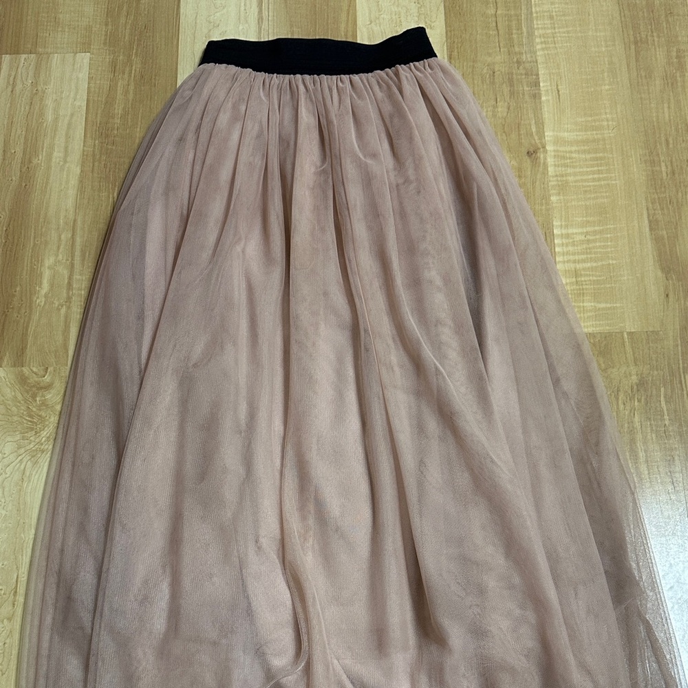 Halogen Black and Tan A-Line Skirt